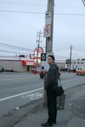 Waiting for a bus to downtown