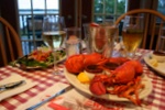 Delicious lobster dinner